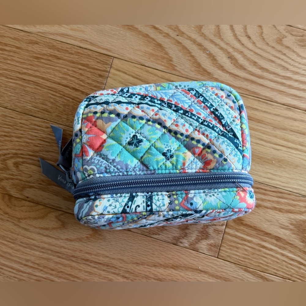 Vera Bradley cosmetic make up jewelry bag in the Citrus Paisley pattern